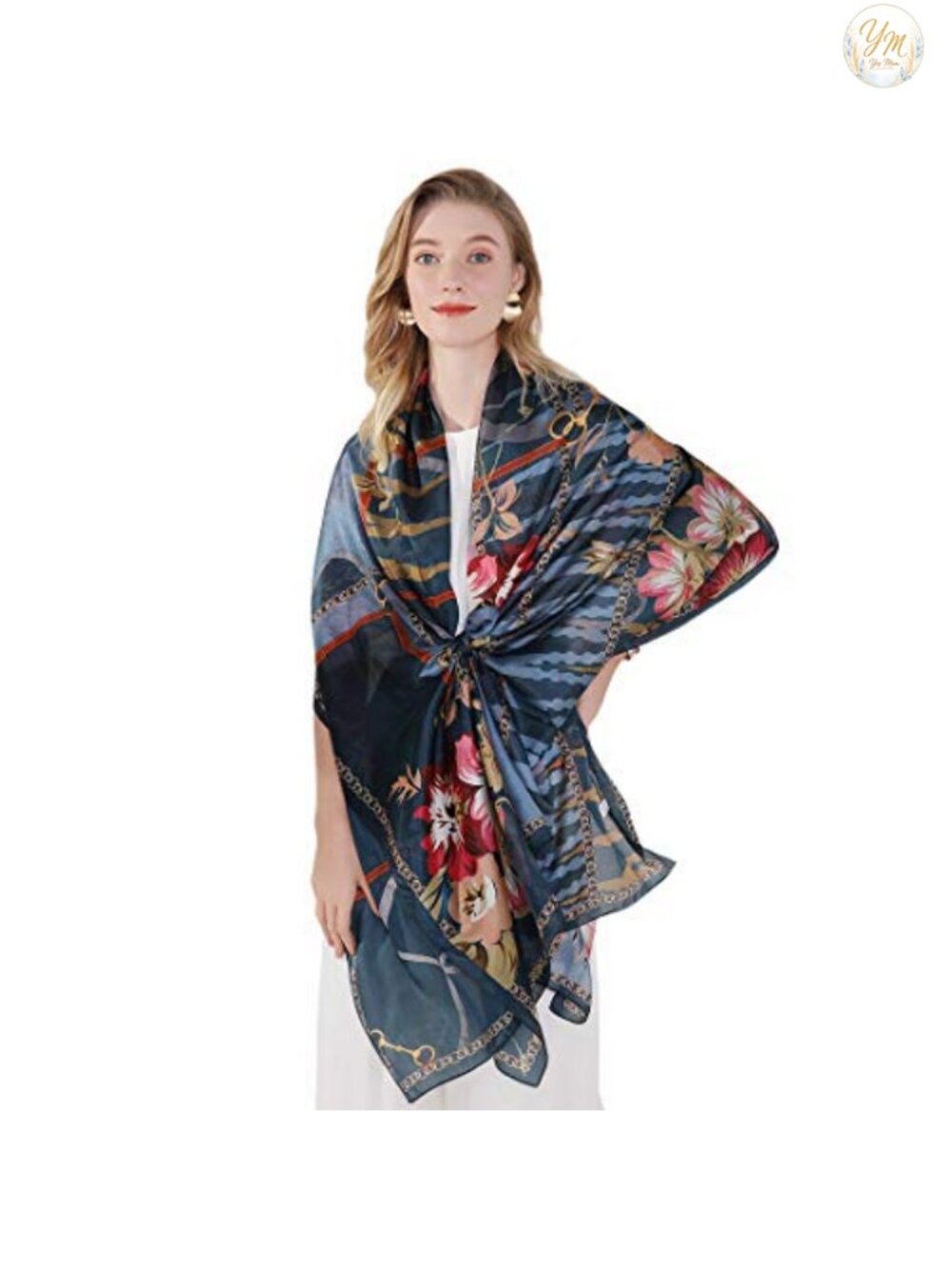 100% Mulberry Silk Pashmina Shawl Women Lightweight Wrap